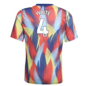 2025-2026 Arsenal Pre-Match Shirt (Victory Blue) - Kids (White 4)