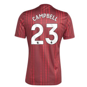 2025-2026 Arsenal Pre-Match Warm Up Shirt (Burgundy) (Campbell 23)