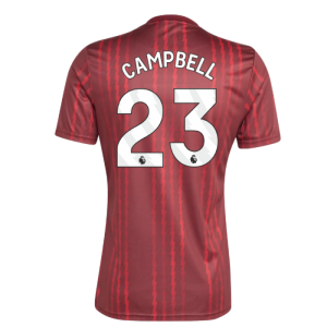 2025-2026 Arsenal Pre-Match Warm Up Shirt (Burgundy) (Campbell 23)