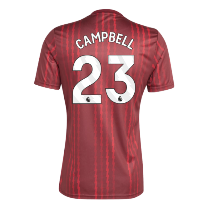 2025-2026 Arsenal Pre-Match Warm Up Shirt (Burgundy) (Campbell 23)