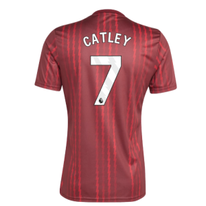 2025-2026 Arsenal Pre-Match Warm Up Shirt (Burgundy) (Catley 7)