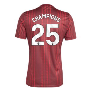 2025-2026 Arsenal Pre-Match Warm Up Shirt (Burgundy) (Champions 25)