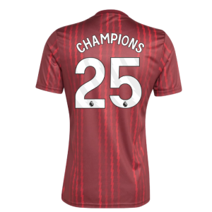 2025-2026 Arsenal Pre-Match Warm Up Shirt (Burgundy) (Champions 25)
