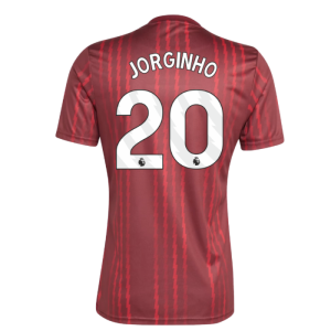 2025-2026 Arsenal Pre-Match Warm Up Shirt (Burgundy) (Jorginho 20)