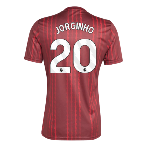 2025-2026 Arsenal Pre-Match Warm Up Shirt (Burgundy) (Jorginho 20)