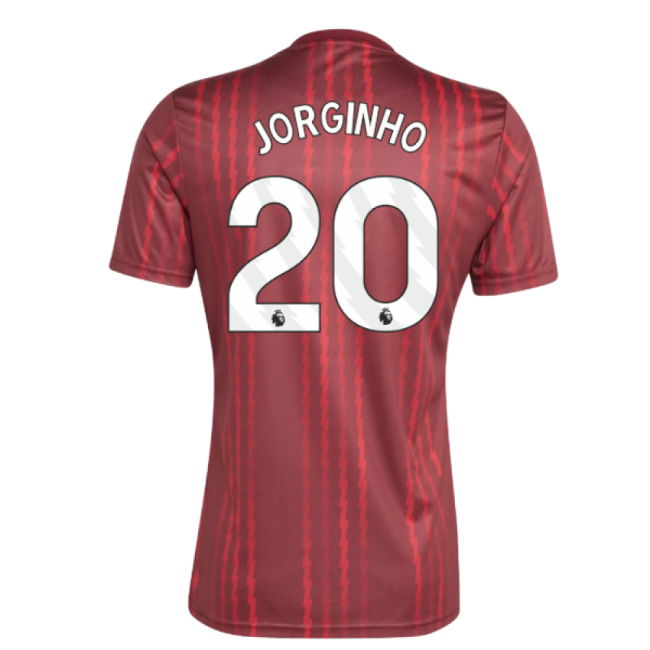 2025-2026 Arsenal Pre-Match Warm Up Shirt (Burgundy) (Jorginho 20)