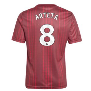 2025-2026 Arsenal Pre-Match Warm Up Shirt (Burgundy) - Kids (Arteta 8)
