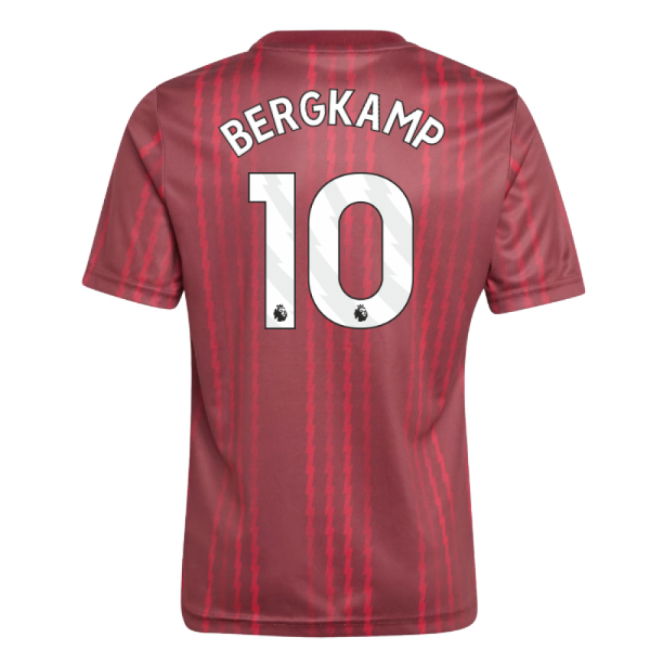 2025-2026 Arsenal Pre-Match Warm Up Shirt (Burgundy) - Kids (Bergkamp 10)