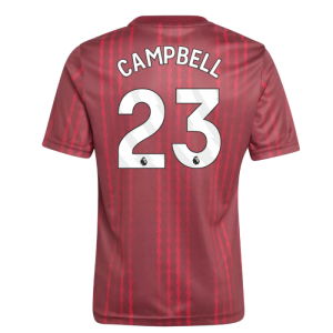 2025-2026 Arsenal Pre-Match Warm Up Shirt (Burgundy) - Kids (Campbell 23)