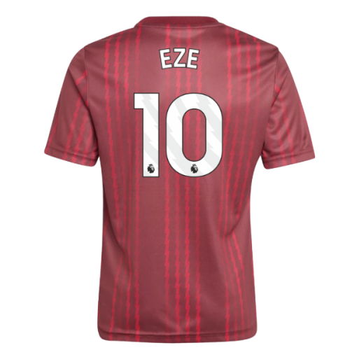 2025-2026 Arsenal Pre-Match Warm Up Shirt (Burgundy) - Kids (Eze 10)