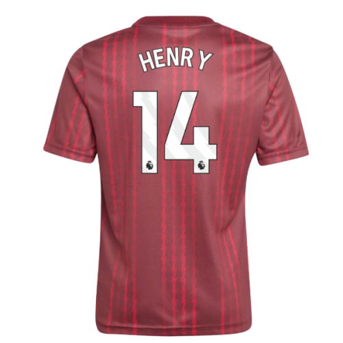 2025-2026 Arsenal Pre-Match Warm Up Shirt (Burgundy) - Kids (Henry 14)
