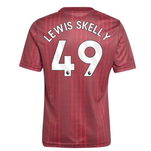 2025-2026 Arsenal Pre-Match Warm Up Shirt (Burgundy) - Kids (Lewis Skelly 49)