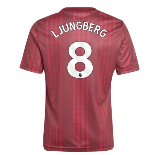 2025-2026 Arsenal Pre-Match Warm Up Shirt (Burgundy) - Kids (Ljungberg 8)