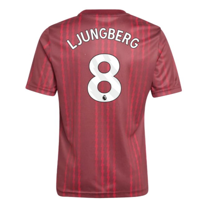 2025-2026 Arsenal Pre-Match Warm Up Shirt (Burgundy) - Kids (Ljungberg 8)