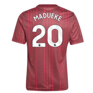 2025-2026 Arsenal Pre-Match Warm Up Shirt (Burgundy) - Kids (Madueke 20)