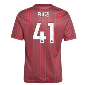 2025-2026 Arsenal Pre-Match Warm Up Shirt (Burgundy) - Kids (Rice 41)
