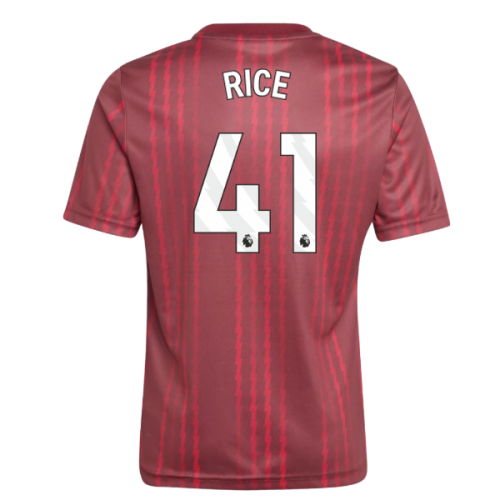 2025-2026 Arsenal Pre-Match Warm Up Shirt (Burgundy) - Kids (Rice 41)