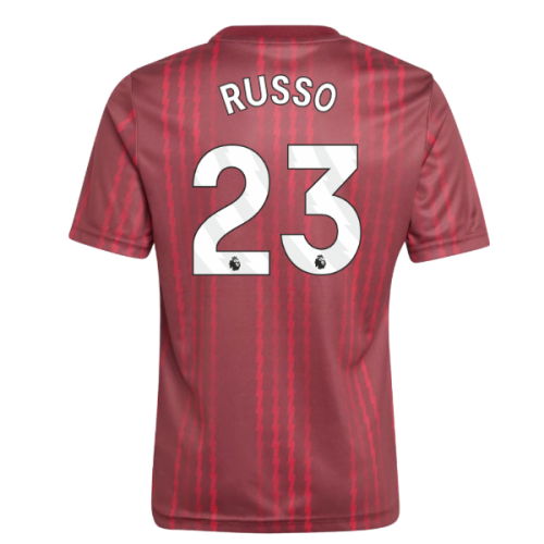 2025-2026 Arsenal Pre-Match Warm Up Shirt (Burgundy) - Kids (Russo 23)