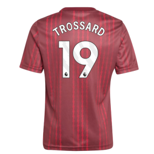 2025-2026 Arsenal Pre-Match Warm Up Shirt (Burgundy) - Kids (Trossard 19)