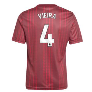2025-2026 Arsenal Pre-Match Warm Up Shirt (Burgundy) - Kids (Vieira 4)
