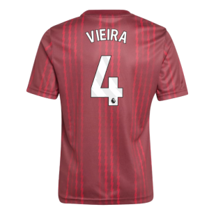2025-2026 Arsenal Pre-Match Warm Up Shirt (Burgundy) - Kids (Vieira 4)