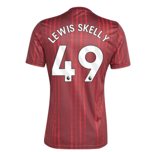 2025-2026 Arsenal Pre-Match Warm Up Shirt (Burgundy) (Lewis Skelly 49)