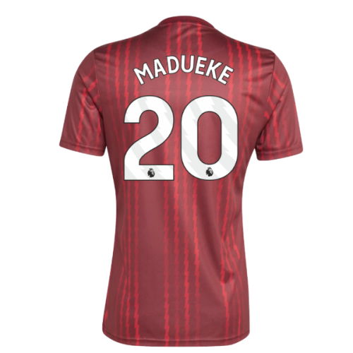 2025-2026 Arsenal Pre-Match Warm Up Shirt (Burgundy) (Madueke 20)