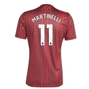 2025-2026 Arsenal Pre-Match Warm Up Shirt (Burgundy) (Martinelli 11)