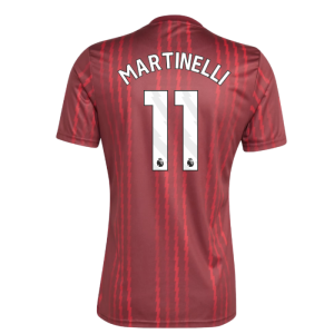 2025-2026 Arsenal Pre-Match Warm Up Shirt (Burgundy) (Martinelli 11)