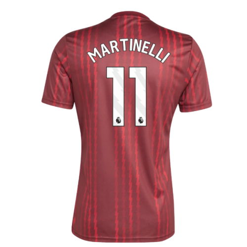 2025-2026 Arsenal Pre-Match Warm Up Shirt (Burgundy) (Martinelli 11)