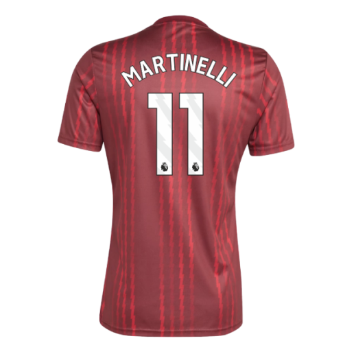 2025-2026 Arsenal Pre-Match Warm Up Shirt (Burgundy) (Martinelli 11)