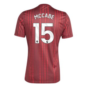 2025-2026 Arsenal Pre-Match Warm Up Shirt (Burgundy) (McCabe 15)