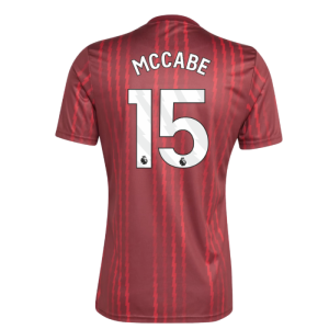 2025-2026 Arsenal Pre-Match Warm Up Shirt (Burgundy) (McCabe 15)