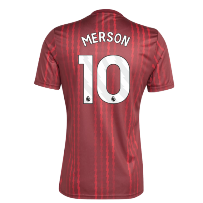 2025-2026 Arsenal Pre-Match Warm Up Shirt (Burgundy) (Merson 10)