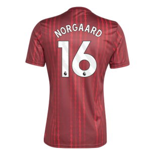 2025-2026 Arsenal Pre-Match Warm Up Shirt (Burgundy) (Norgaard 16)