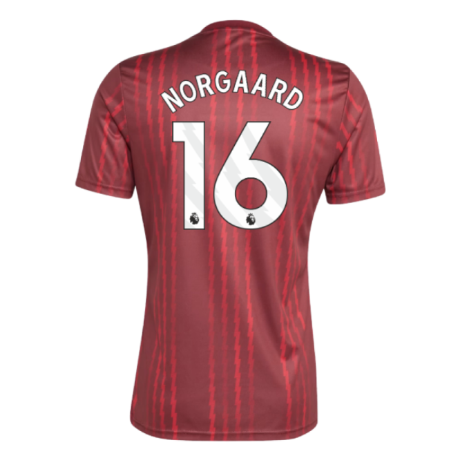 2025-2026 Arsenal Pre-Match Warm Up Shirt (Burgundy) (Norgaard 16)