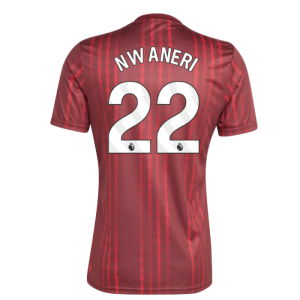 2025-2026 Arsenal Pre-Match Warm Up Shirt (Burgundy) (Nwaneri 22)