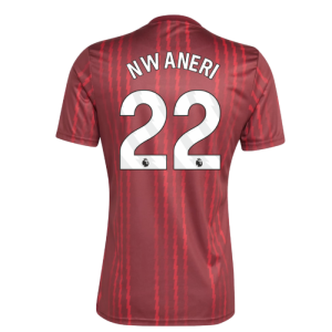 2025-2026 Arsenal Pre-Match Warm Up Shirt (Burgundy) (Nwaneri 22)