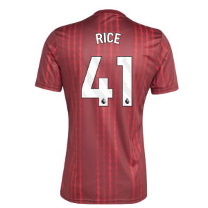 2025-2026 Arsenal Pre-Match Warm Up Shirt (Burgundy) (Rice 41)