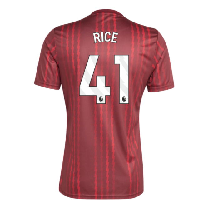 2025-2026 Arsenal Pre-Match Warm Up Shirt (Burgundy) (Rice 41)