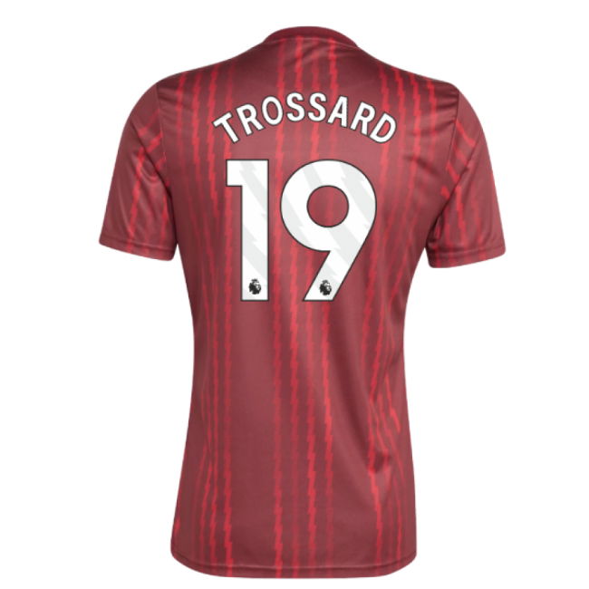 2025-2026 Arsenal Pre-Match Warm Up Shirt (Burgundy) (Trossard 19)