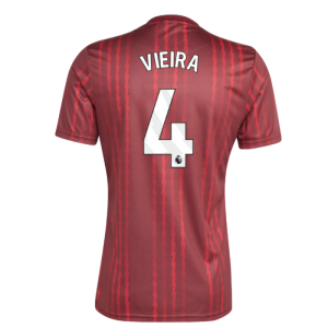 2025-2026 Arsenal Pre-Match Warm Up Shirt (Burgundy) (Vieira 4)