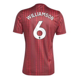 2025-2026 Arsenal Pre-Match Warm Up Shirt (Burgundy) (Williamson 6)