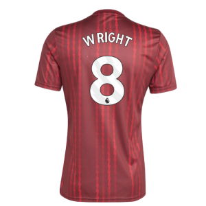 2025-2026 Arsenal Pre-Match Warm Up Shirt (Burgundy) (Wright 8)