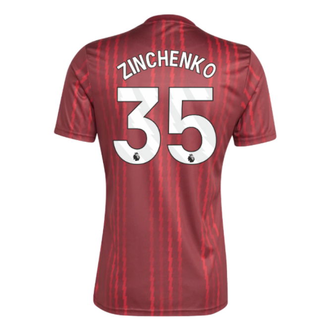 2025-2026 Arsenal Pre-Match Warm Up Shirt (Burgundy) (Zinchenko 35)
