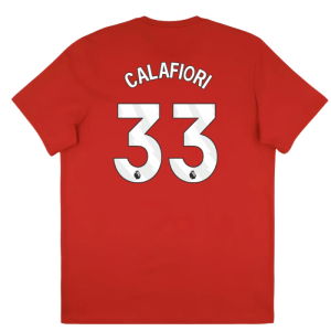 2025-2026 Arsenal Season Graphic Tee (Scarlet) (Calafiori 33)