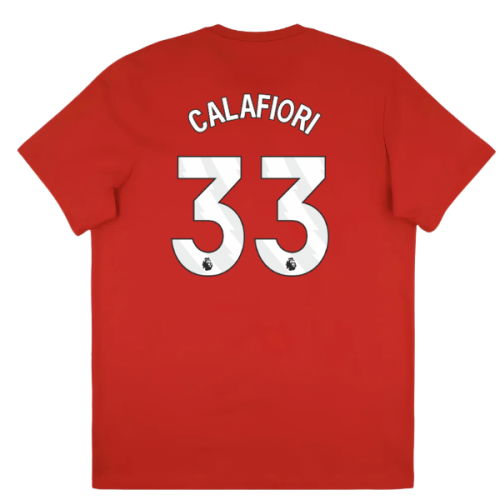 2025-2026 Arsenal Season Graphic Tee (Scarlet) (Calafiori 33)