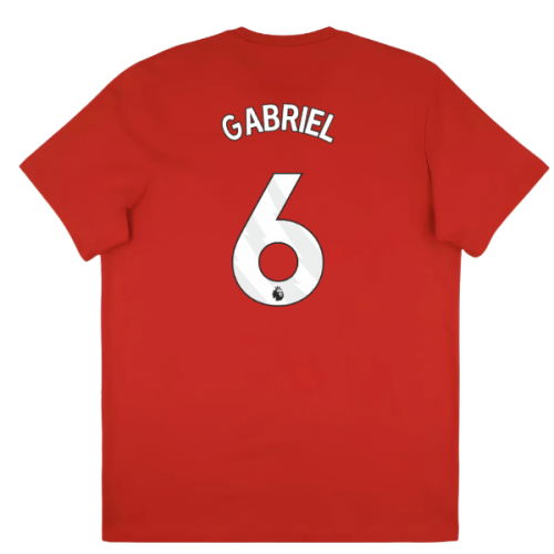 2025-2026 Arsenal Season Graphic Tee (Scarlet) (Gabriel 6)