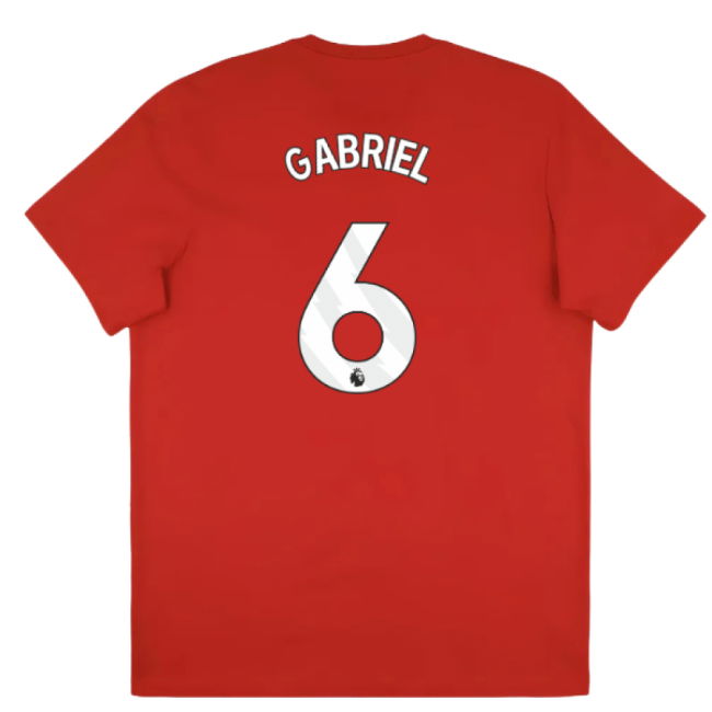 2025-2026 Arsenal Season Graphic Tee (Scarlet) (Gabriel 6)