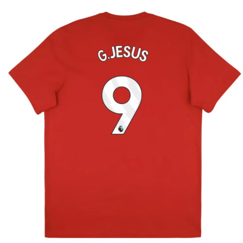2025-2026 Arsenal Season Graphic Tee (Scarlet) (G.Jesus 9)